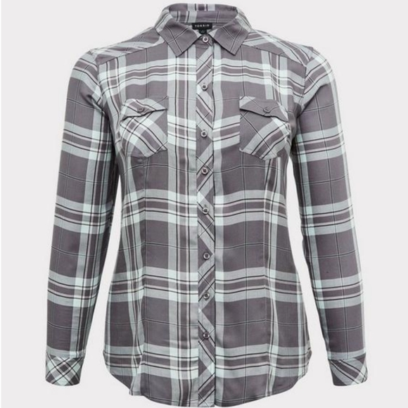 Challis Button Down Long Sleeve Shirt - Picture 7 of 10
